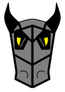 Black Dragon Head with Gray night armor